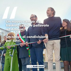 Un nuovo campo da basket, calcio e pallavolo ad Albano